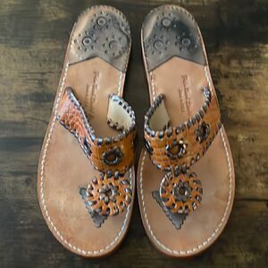 Palm Beach Sandals Croc Sandals Size 7 made in USA/ excellent